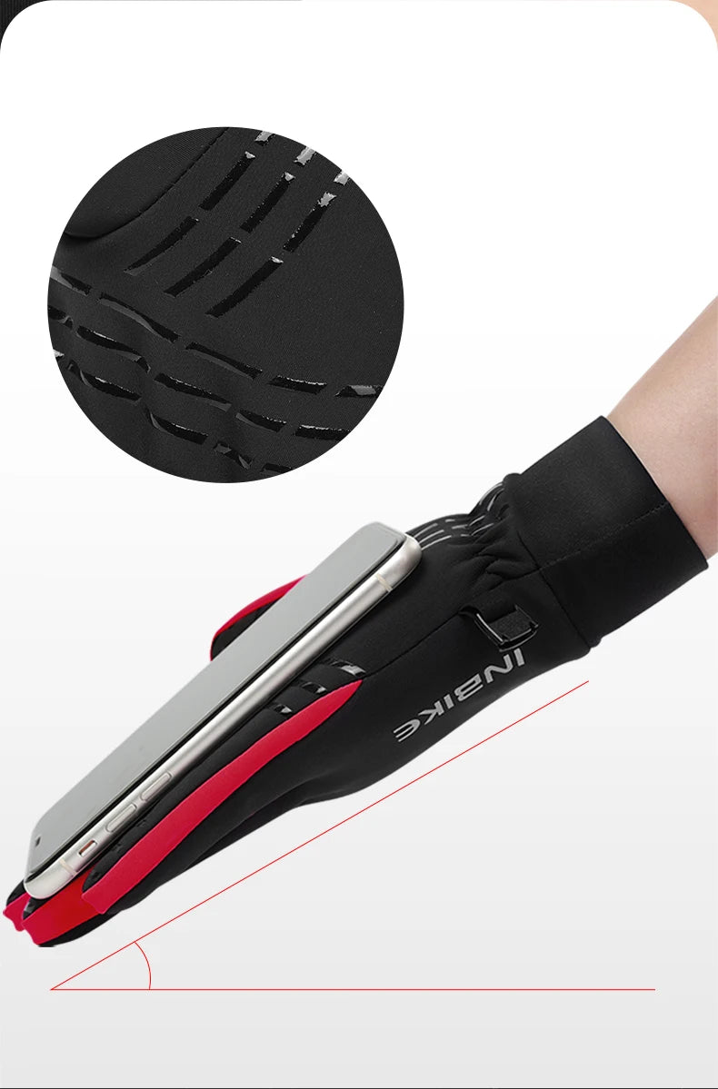 INBIKE Winter Cycling Gloves for Men Women Warm Fleece Biking Glove for Riding Bicycle Gloves Waterproof Touchscreen Accessories