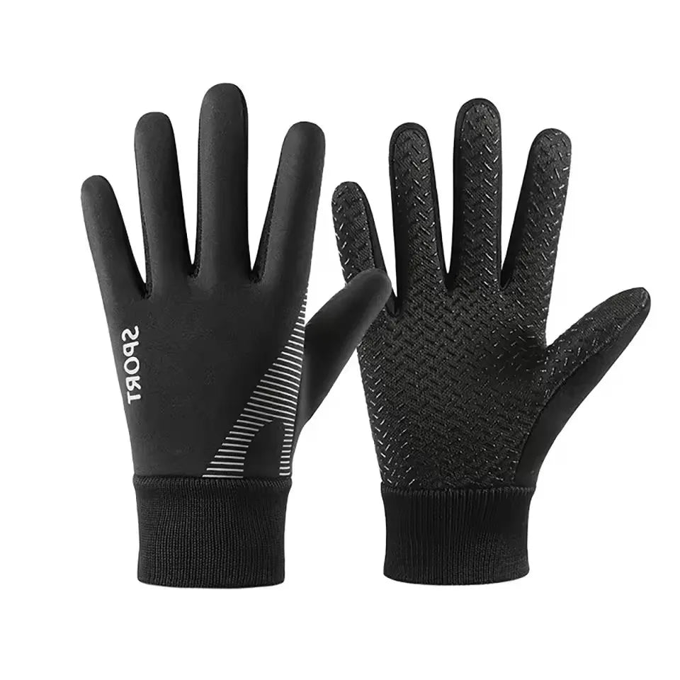 Children's Velvet Warm Gloves Outdoor Skiing Sports Non Slip Full Finger Gloves Inner Velvet Skin Friendly Elastic Wrist Gloves