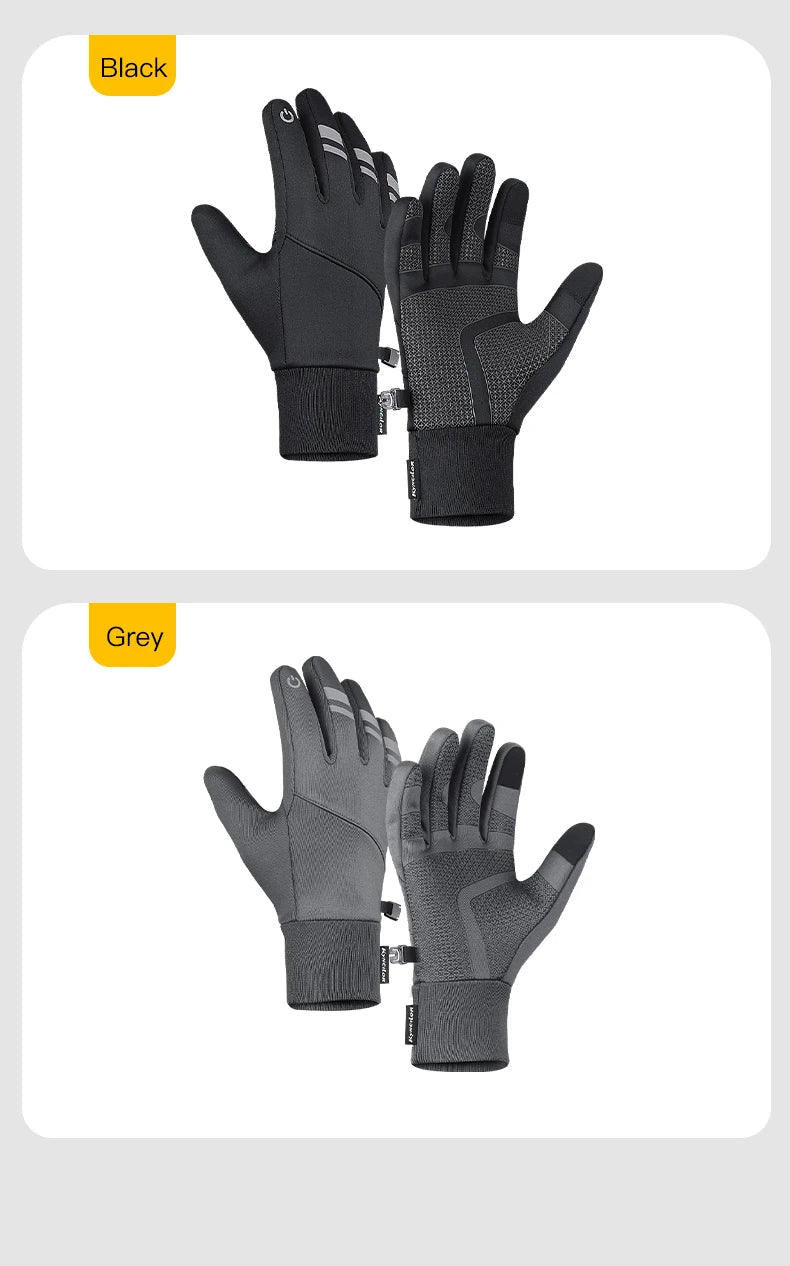 Autumn Winter Cycling Gloves Shockproof Anti-slip Windproof Warm Touchscreen Outdoor Hiking Skiing Riding Motorbike Gloves Men