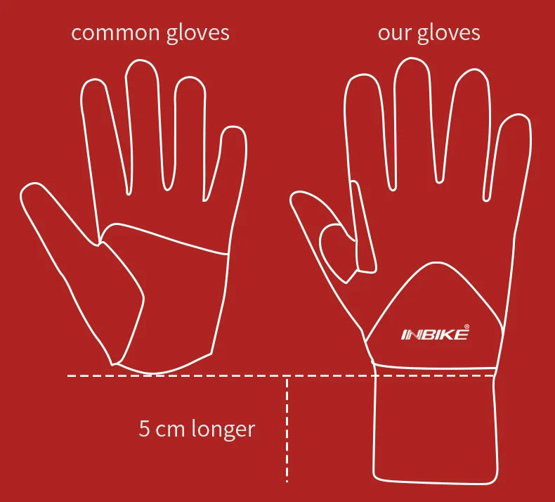 INBIKE Winter Cycling Gloves for Men Women Warm Fleece Biking Glove for Riding Bicycle Gloves Waterproof Touchscreen Accessories