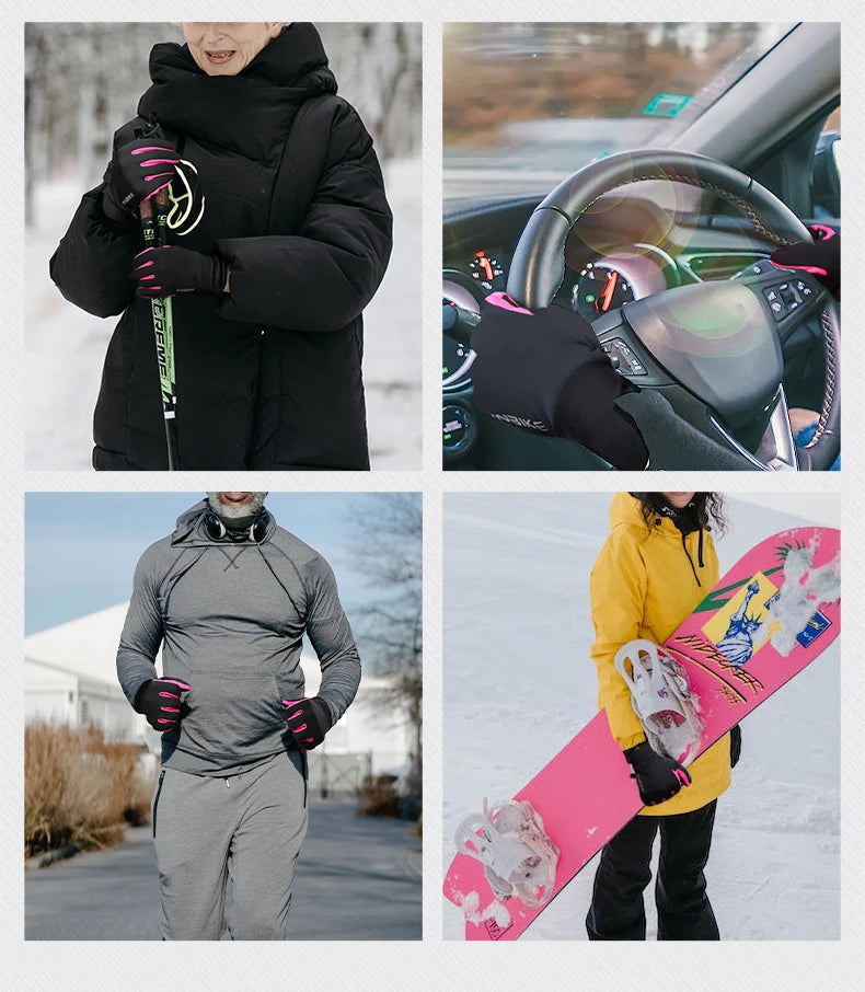 INBIKE Winter Cycling Gloves for Men Women Warm Fleece Biking Glove for Riding Bicycle Gloves Waterproof Touchscreen Accessories