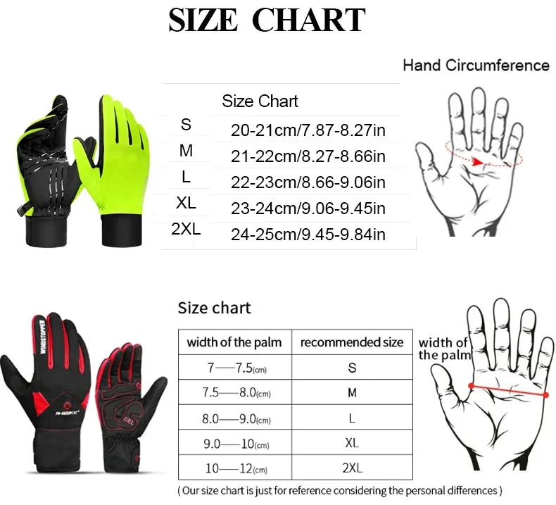 INBIKE Winter Cycling Gloves for Men Women Warm Fleece Biking Glove for Riding Bicycle Gloves Waterproof Touchscreen Accessories