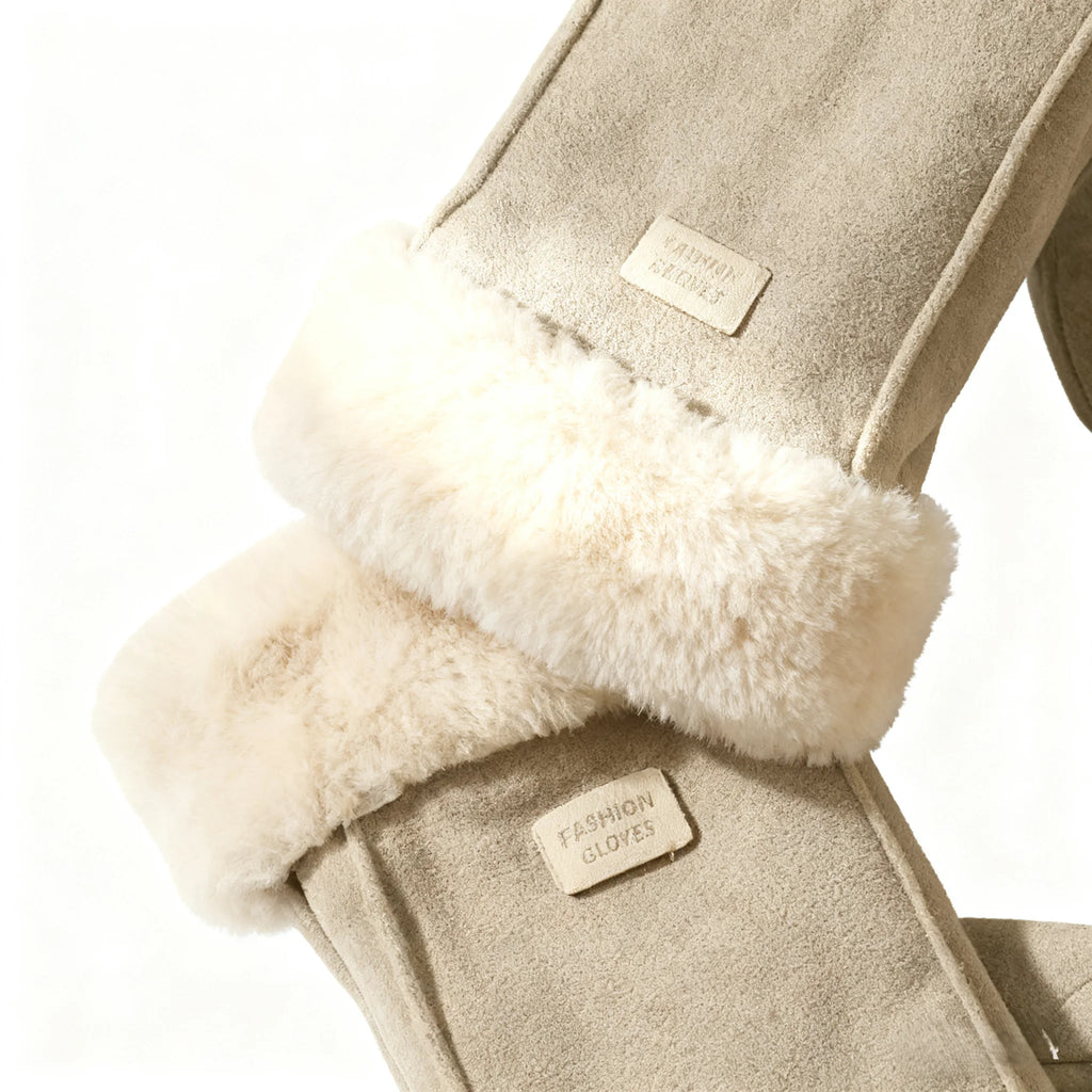 Women's Touchscreen Winter Gloves - Fashionable Finger Gloves, Thin Cashmere Solid Color (Suitable for Autumn and Winter Warmth