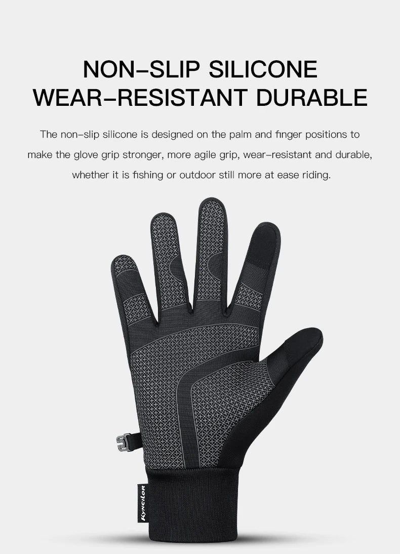Autumn Winter Cycling Gloves Shockproof Anti-slip Windproof Warm Touchscreen Outdoor Hiking Skiing Riding Motorbike Gloves Men