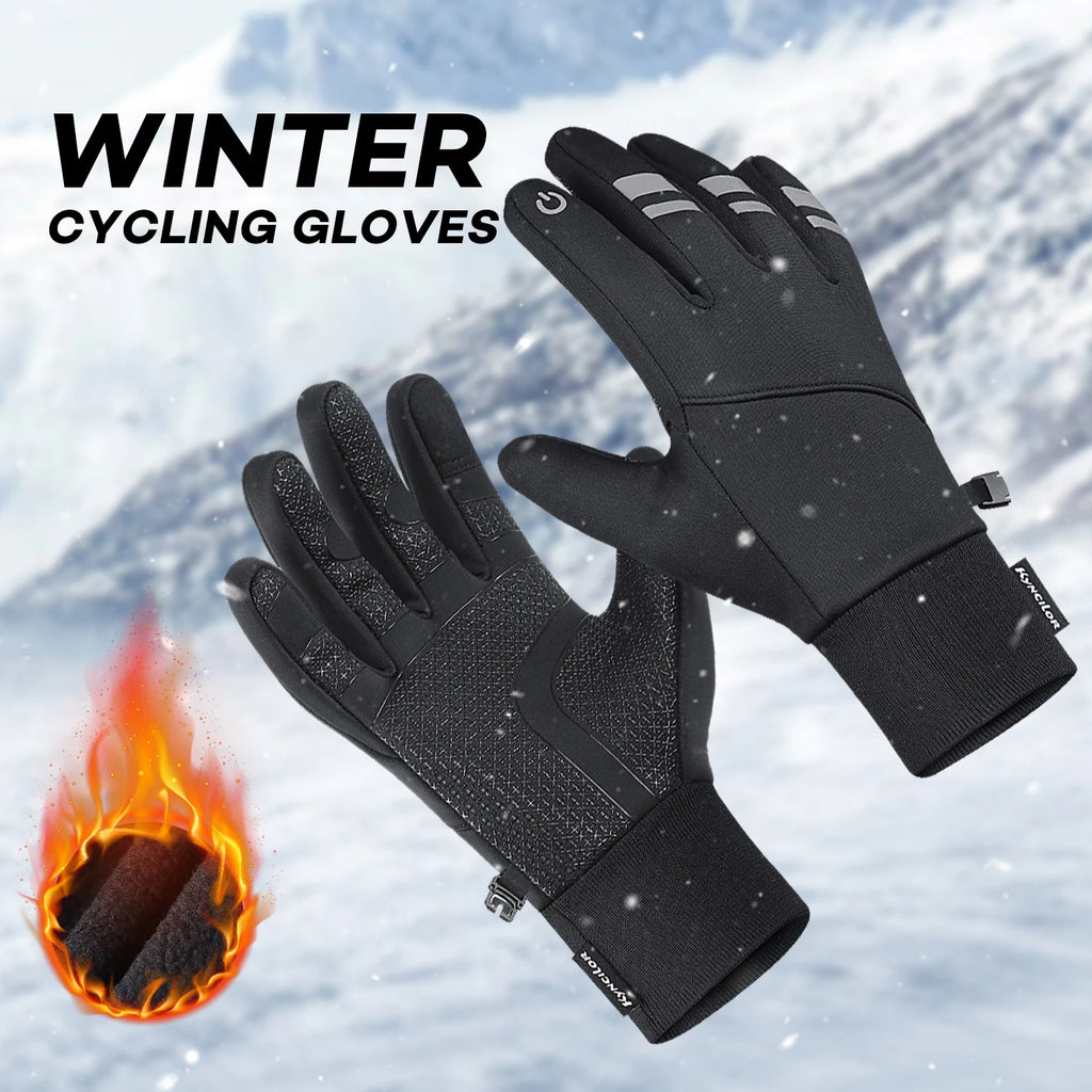 Autumn Winter Cycling Gloves Shockproof Anti-slip Windproof Warm Touchscreen Outdoor Hiking Skiing Riding Motorbike Gloves Men