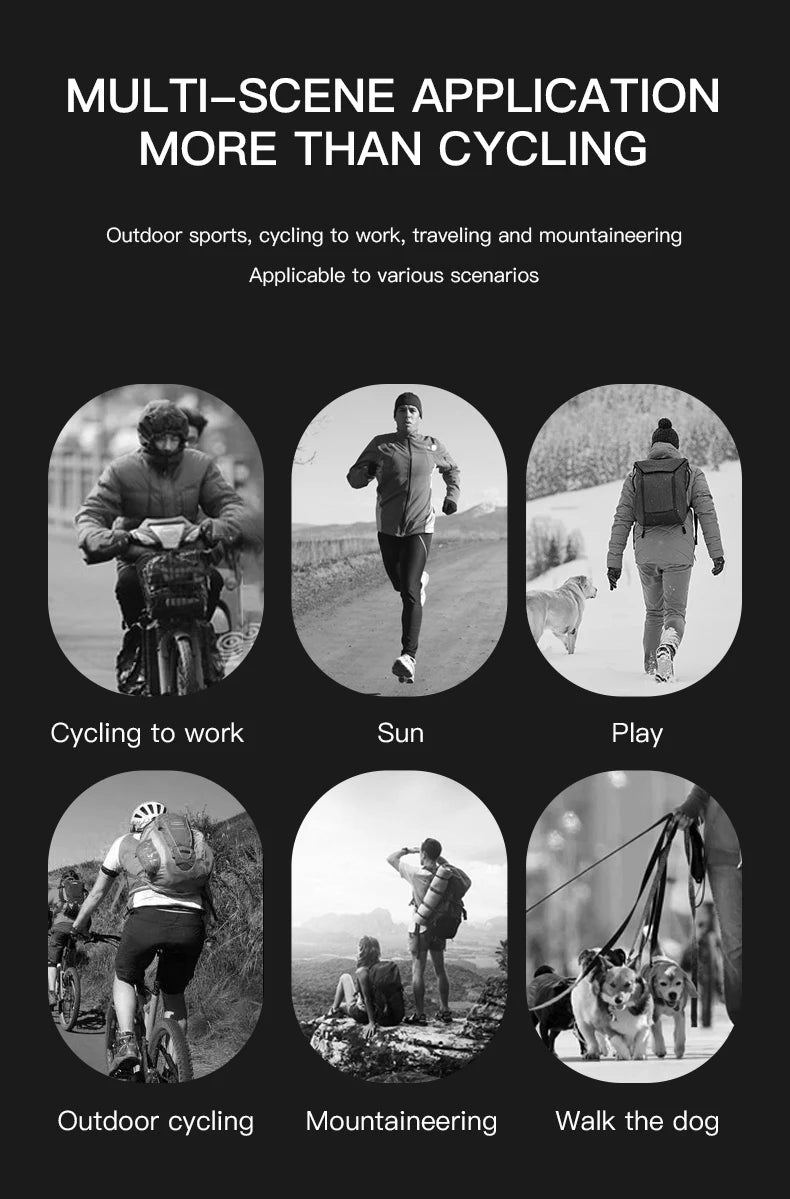 Autumn Winter Cycling Gloves Shockproof Anti-slip Windproof Warm Touchscreen Outdoor Hiking Skiing Riding Motorbike Gloves Men