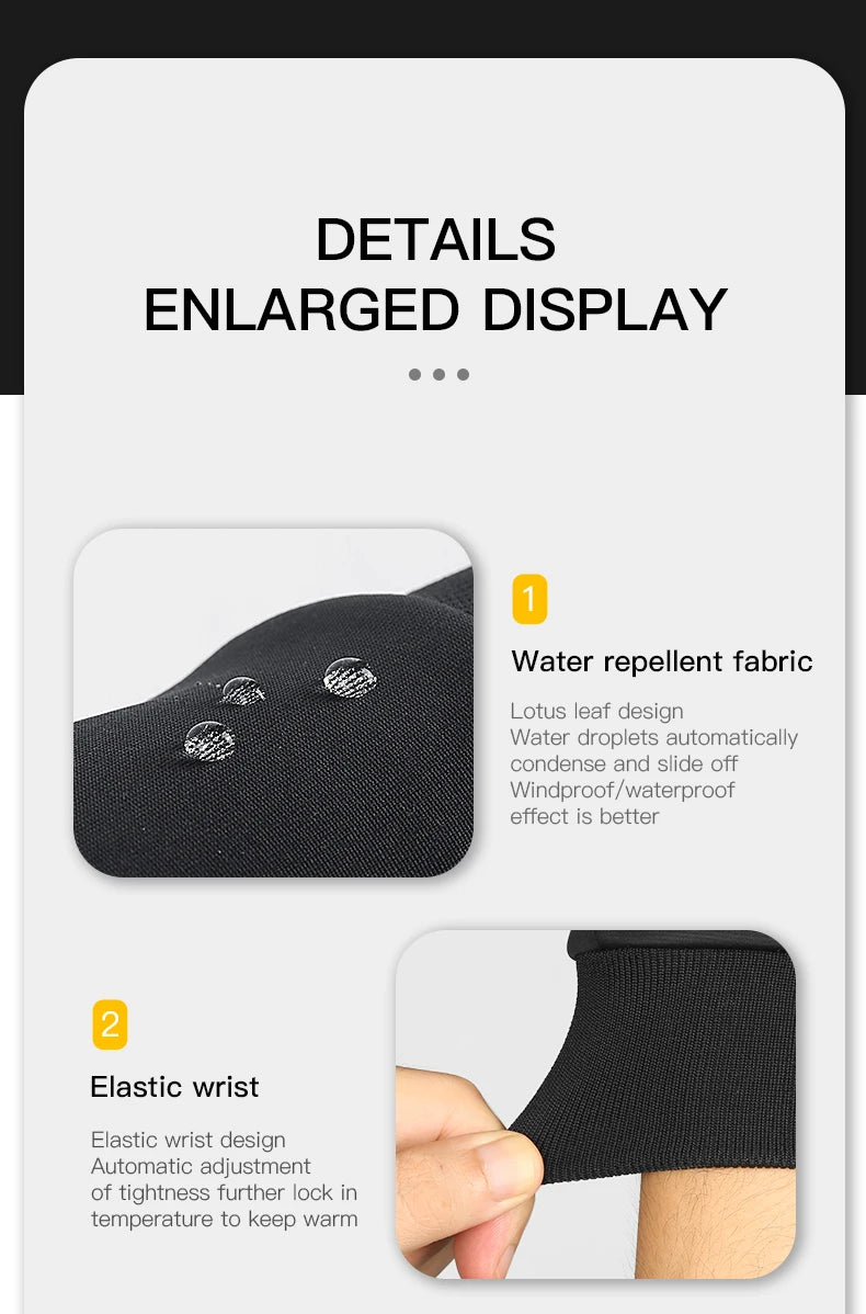 Autumn Winter Cycling Gloves Shockproof Anti-slip Windproof Warm Touchscreen Outdoor Hiking Skiing Riding Motorbike Gloves Men